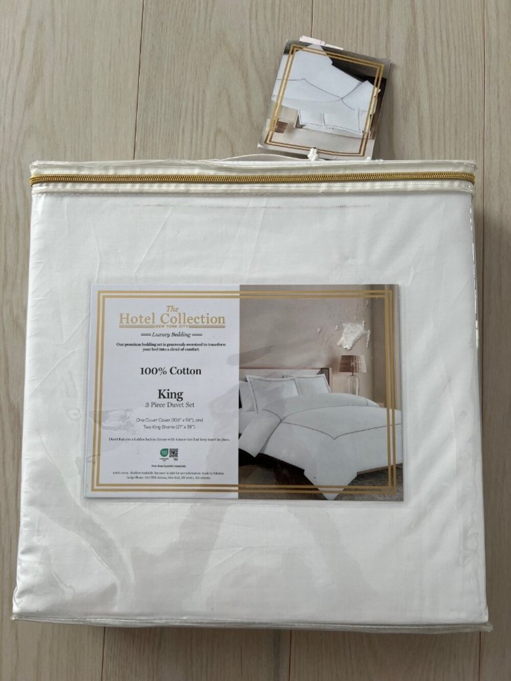 The Hotel Collection Luxury Bedding 3 Piece Duvet King White Lavender